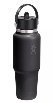 HF-Butelka podróżna 946ml(32oz) ze słomką CZARNA