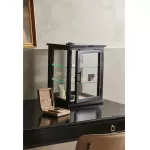 Witryna na biurko drewniana czarna Black Wood Nordal - 4