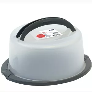 KELA-Pojemnik okrągły na ciasto 30cm PP szary Deli