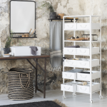 Czarne lustro ścienne z półką IB Laursen – industrialny styl i praktyczność w Twoim wnętrzu - 3