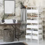 Czarne lustro ścienne z półką IB Laursen – industrialny styl i praktyczność w Twoim wnętrzu - 3