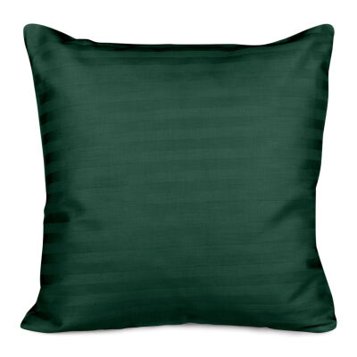 Poszewka satyna bawełna CIZGILI DARK GREEN/40x40.