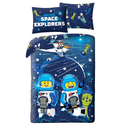 Pościel mikrofibra 140x200+1p70x90 Lego Kosmos