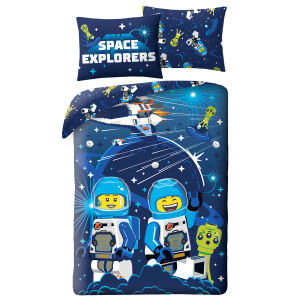 Pościel mikrofibra 140x200+1p70x90 Lego Kosmos