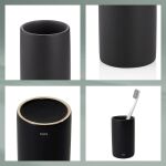 KELA-Kubek toaletowy ceramiczny czarny Matsi - 2