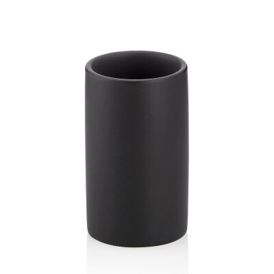 KELA-Kubek toaletowy ceramiczny czarny Matsi