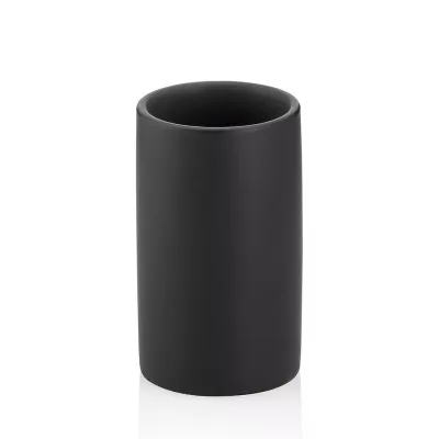 KELA-Kubek toaletowy ceramiczny czarny Matsi
