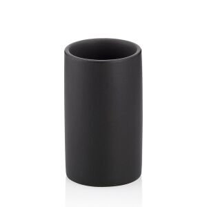 KELA-Kubek toaletowy ceramiczny czarny Matsi