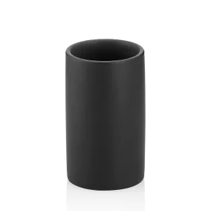 KELA-Kubek toaletowy ceramiczny czarny Matsi