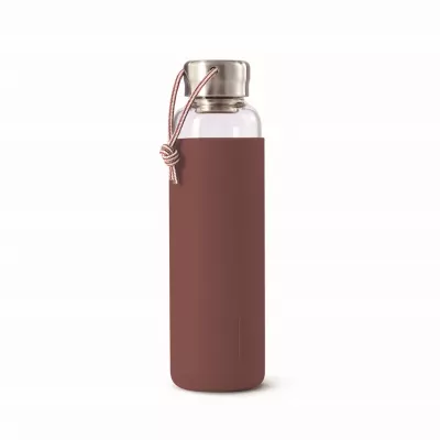 BB-Butelka szklana na wodę 600ml, burgundowa