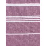 Ręcznik bawełniany hammam jagodowy / biały 170x100 cm Ottomania - 2