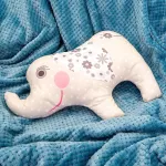 Poduszka przytulanka /40x40/B377 RÓŻ-B381 BEŻ SŁONIK - 6