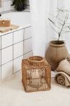 Lampion rattanowy kwadratowy 21x26x21 cm Ib Laursen - 2