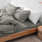 Prześcieradło flanela z gumką SZARY/180x200 - 2