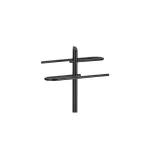 KELA-Wieszak na ręczniki podwójny metal czarny Ken - 2