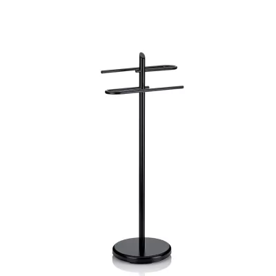 KELA-Wieszak na ręczniki podwójny metal czarny Ken