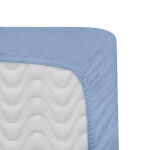 Prześcieradło satyna bawełniana z gumką niebieski 009/140x200 - 3