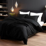 Poszewka satyna bawełna czarny 04000966/50x60. - 2