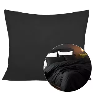Poszewka satyna bawełna czarny 04000966/50x60.
