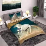 Pościel bawełna 140x200+1p70x90 Koń biały - 3