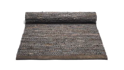 Chodnik brązowy skórzany 60x90 cm Rug Solid
