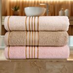 Ręcznik D Bawełna 100% Tiwano Cappuccino + Zieleń Butelkowa (P) 2x50x90+2x70x140 kpl. - 3