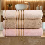 Ręcznik D Bawełna 100% Tiwano Cappuccino + Zieleń Butelkowa (P) 2x50x90+2x70x140 kpl. - 3