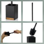 KELA-Szczotka toaletowa czarna-dąb Cube - 2