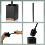 KELA-Szczotka toaletowa czarna-dąb Cube - 2