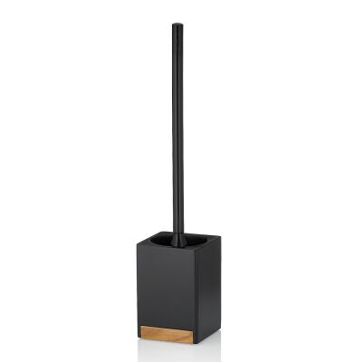 KELA-Szczotka toaletowa czarna-dąb Cube
