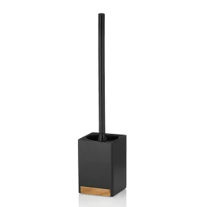 KELA-Szczotka toaletowa czarna-dąb Cube