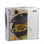 KELA-Garnek żeliwny emaliowany 4,6 l czarny Calido - 5