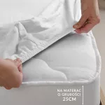 Prześcieradło jersey elastan z gumką WHITE/BIAŁY/160x200x30 - 6