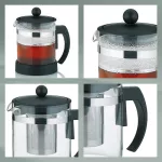 KELA-Dzbanek/zaparzacz do herbaty 1l.czarny Auron - 5