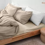 Prześcieradło flanela z gumką JASNY BEŻ/220x200 - 2