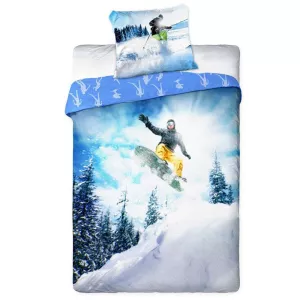 Pościel bawełna 160x200+1p70x80 Snowboard