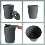 KELA-Kosz z uchylną pokrywą 1,7l. szary-stal Marta - 4