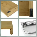 KELA-Deska z wysuwaną tacką 36x27cm  bambus Kenina - 2