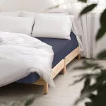 Prześcieradło satyna bawełniana ciemny granat 026/160x220 - 3