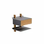 Smile Bedside Table Shelf Oak/Grey - 2