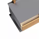 Smile Bedside Table Shelf Oak/Grey - 4