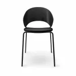 Dosina seat-upholstery black oak black leahter FSC 100% - 3