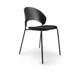 Dosina seat-upholstery black oak black leahter FSC 100% - 2
