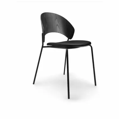 Dosina seat-upholstery black oak black leahter FSC 100%