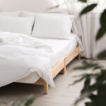 Prześcieradło satyna bawełniana z gumką biały 603/140x200 - 2