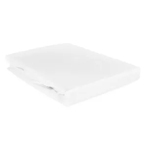 Prześcieradło satyna bawełniana z gumką biały 603/140x200