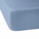 Prześcieradło satyna bawełniana z gumką niebieski 009/90x200 - 4