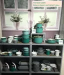 Miska emaliowana 22 cm NATURE GREEN Riess  - 2