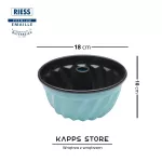 Forma do babki emaliowana 18 cm niebieska Riess - 2