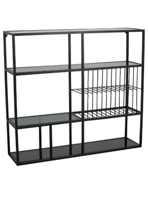 Szafka kuchenna metalowy regał ścienny czarny Nordal